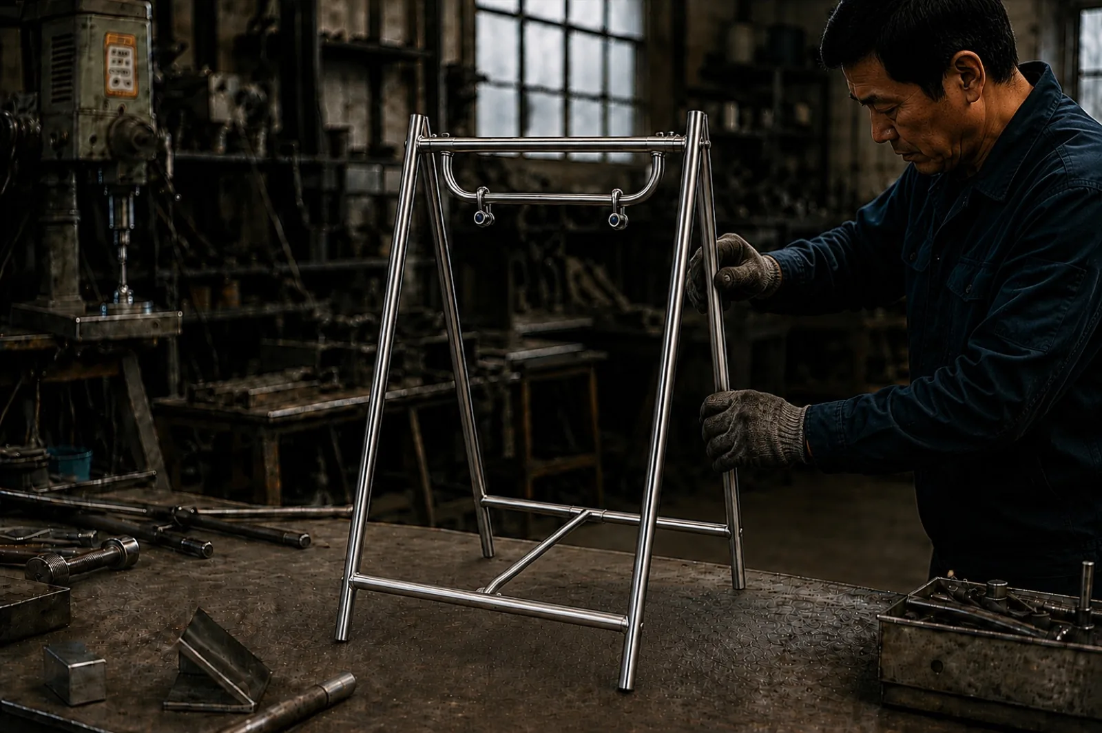 職人の手で、丁寧に溶接・製作