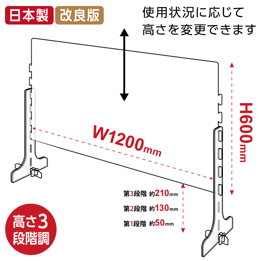 高昇ストア / 日本製 改良版 3段階調整可能 高透明度アクリル