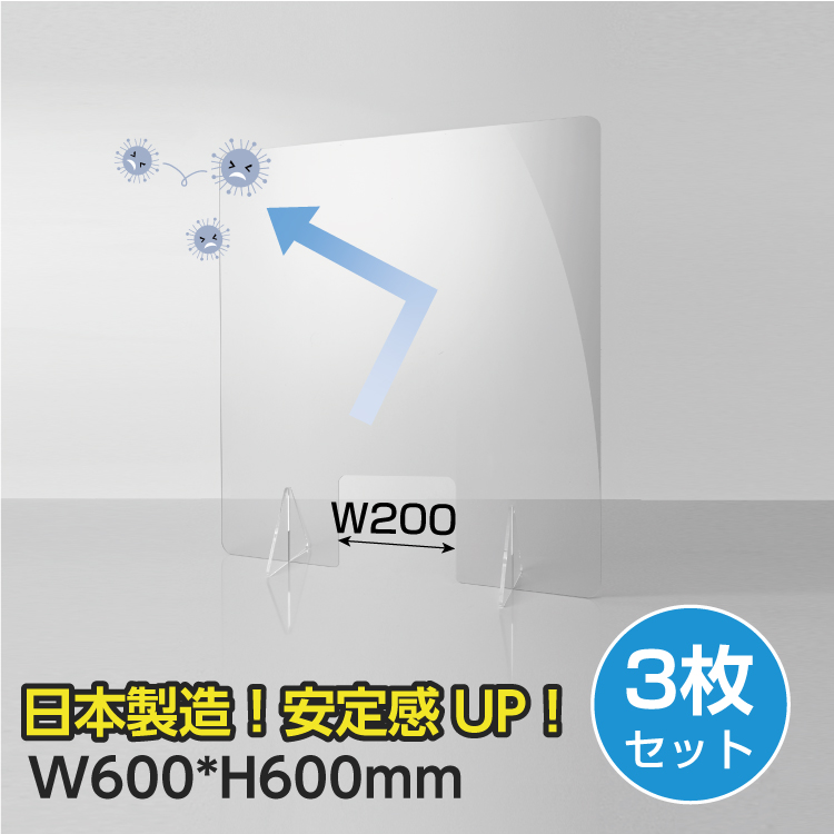 高昇ストア / [3枚セット]【日本製】アクリル板キャスト板 W200窓付き