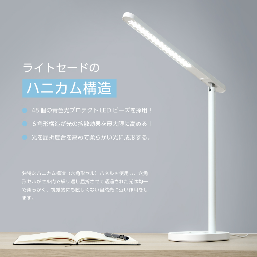 高昇ストア / 【送料無料】15w 高速ワイヤレス充電対応 LED デスク 