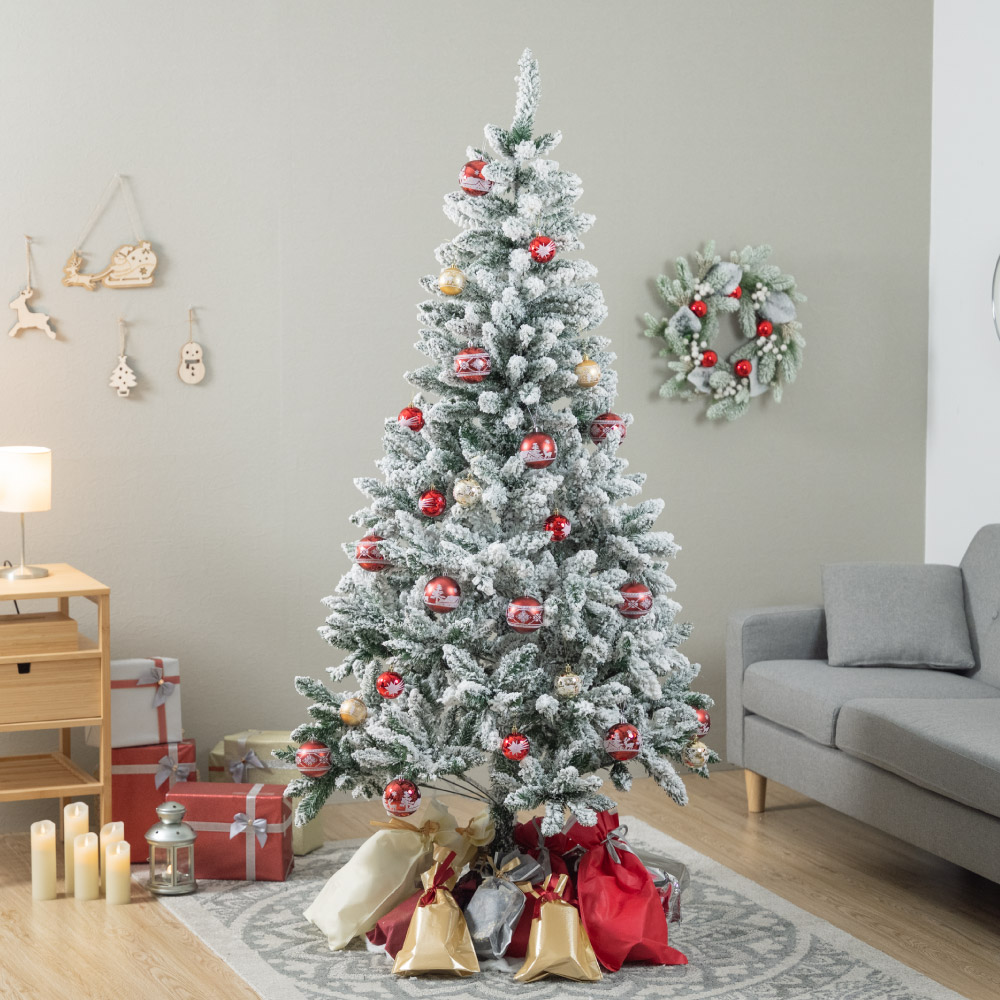 クリスマスツリー 150cm 雪化粧 豊富な枝数 北欧風  クラシックタイプ 高級 ドイツトウヒツリー おしゃれ ヌードツリー スリム ornament Xmas tree 先着限定 収納袋プレゼント 組み立て簡単 送料無料 mmk-k01